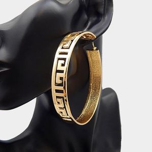 Gold Cut Hoop Earrings